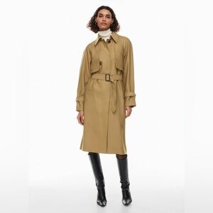Aritzia Wilfred Eleventh Camel Wool Trench Coat
